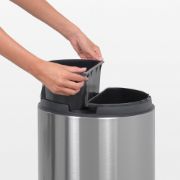 Снимка на Кош за смет Brabantia Touch Bin 2x20L, Brilliant Steel