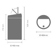 Снимка на Кош за смет Brabantia Touch Bin 60L, White