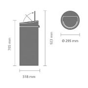 Снимка на Кош за смет Brabantia Touch Bin New 30L, Brilliant Steel