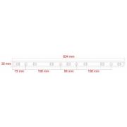 Снимка на Таванен простор (простир) 7x200 см бял SEPIO