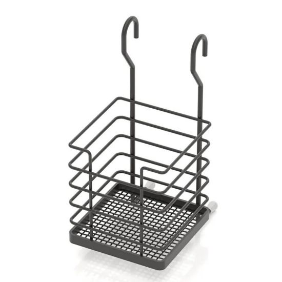 Снимка на Поставка за закачане 10x10x22 см черен мат TEKNO TEL