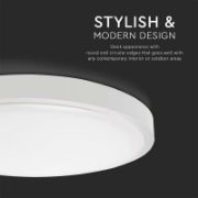 Снимка на LED плафон 24 W 4000 К IP44 Ø295 мм V-TAC